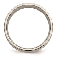 Titanium 14k Yellow Inlay Flat 8mm Polished Band | TB227 ,