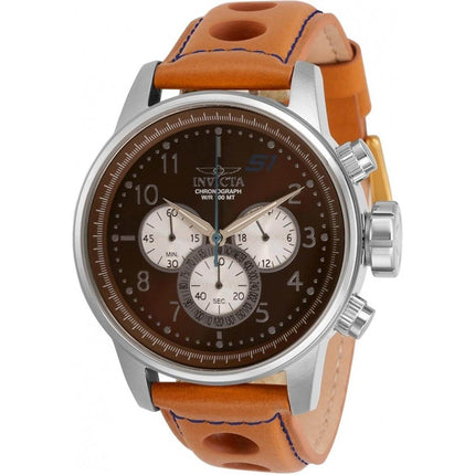 Invicta Men's Chrono Watch - S1 Rally Brown and Silver Tone Dial Leather Strap | 30916 ,
