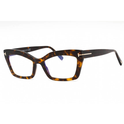 Tom Ford Women's Eyeglasses - Dark Havana Cat Eye Full Rim Frame | FT5766-B 052 ,