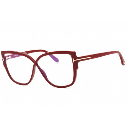 Tom Ford Women's Eyeglasses - Shiny Red Acetate Butterfly Full Rim | FT5828-B 066 ,