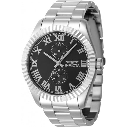 Invicta Men's Watch - Specialty Quartz Black Dial Silver Tone Steel Bracelet | 47420 ,