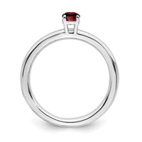 Sterling Silver Expressions Rhodium Garnet Ring | QSK1899 ,