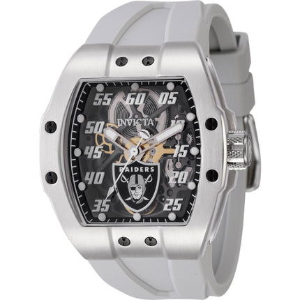 Invicta Men's Watch - NFL Las Vegas Raiders Automatic Grey Silicone Strap | 45057 ,