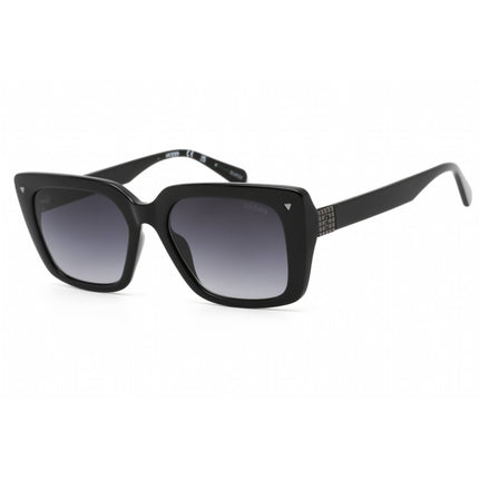 Guess Women's Sunglasses - Shiny Black Plastic Frame Gradient Smoke Lens | GU8243 01B ,