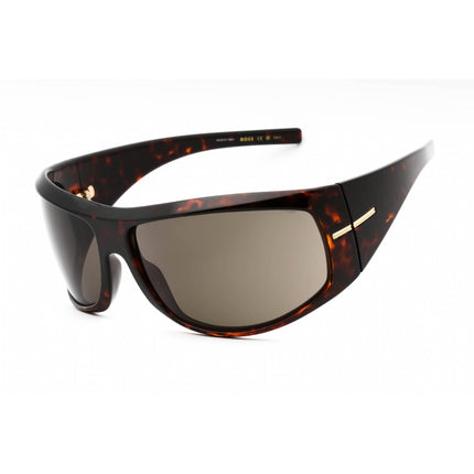 Hugo Boss Unisex Sunglasses - Havana Oversized Plastic Frame | BOSS 1653/S 0086 IR ,