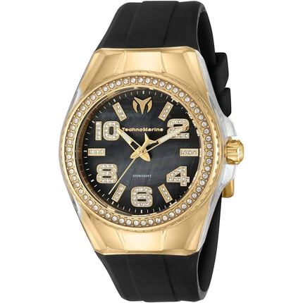 Technomarine Women's Watch - Cruise Yellow Gold Case Crystal Bezel Strap | TM-121257 ,