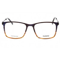 Flexon Men's Eyeglasses - Navy/Amber Gradient Plastic Square Frame | FLEXON EP8011 418 ,