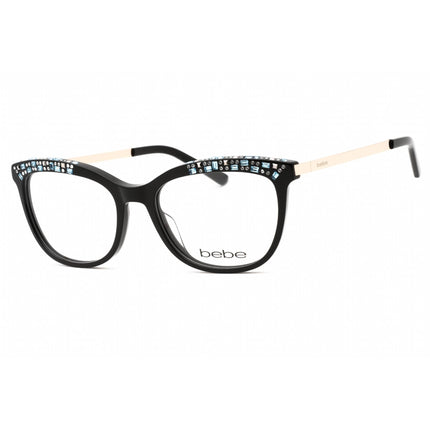Bebe Women's Eyeglasses - Jet Full Rim Cat Eye Frame Clear Demo Lens | BB5179 001 ,