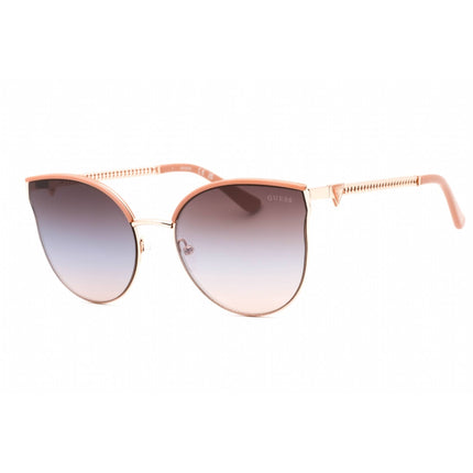 Guess Factory Women's Sunglasses - Shiny Rose Gold Cat Eye Metal Frame | GF6092 28T ,