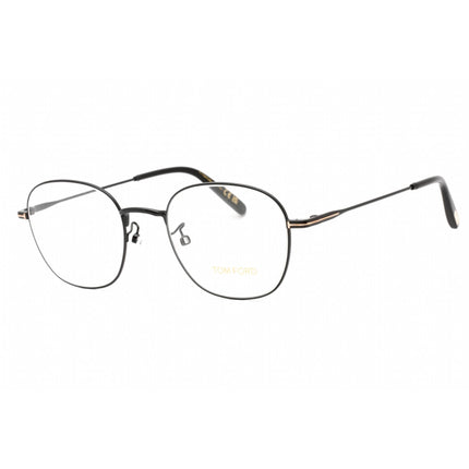 Tom Ford Men's Eyeglasses - Shiny Black Metal Round Full Rim Frame | FT5790-K 001 ,