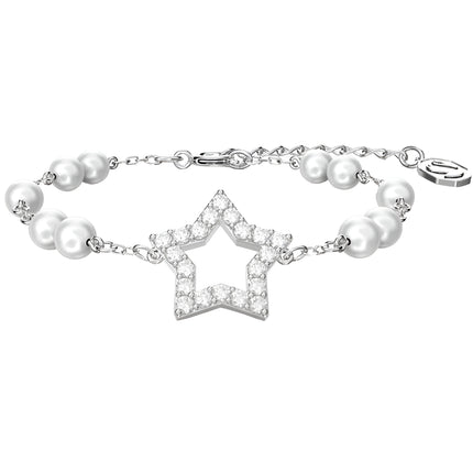Swarovski Women's Bracelet - Stella Star White Rhodium Plated Spring Closure | 5645385 ,
