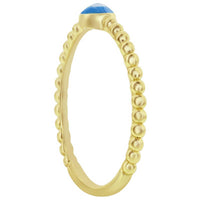 Classic Women's YG Plated Evil Eye Beaded Ring - W-2924 ,