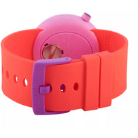Swatch Women's Watch - Popalicious Quartz White Dial Orange Silicone Strap | PNP100 ,
