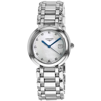 Longines Women's Watch - Primaluna Quartz White Dial Silver Tone Bracelet | L81124876 ,