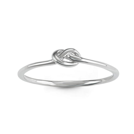 Sterling Silver Small Knot Ring - W-9857 ,