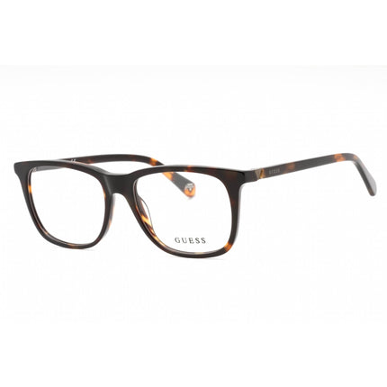 Guess Unisex Eyeglasses - Dark Havana Plastic Square Shape Full Rim Frame | GU5223 052 ,