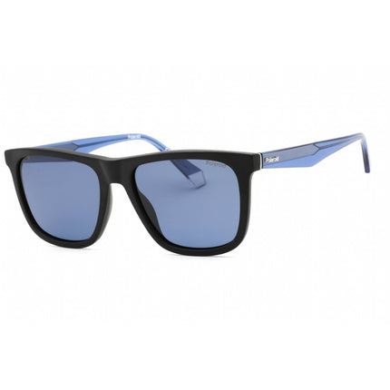 Polaroid Core Men's Sunglasses - Matte Black Blue Square Frame | PLD 2102/S/X 00VK C3 ,