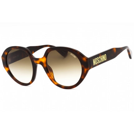 Moschino Women's Sunglasses - Havana 2 Plastic Oval Full Rim Frame | MOS126/S 005L 9K ,