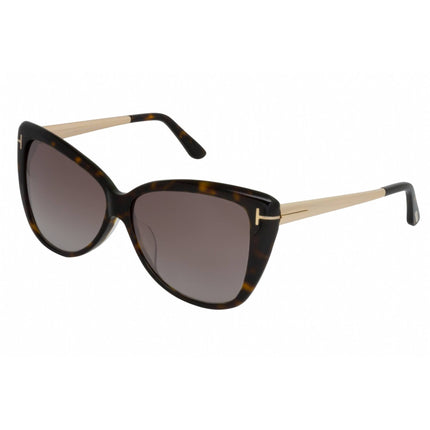 Tom Ford Women's Sunglasses - Dark Havana Plastic Butterfly Full Rim | FT0512 52G ,