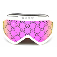 Gucci Unisex Sunglasses - Ivory/Orange Sport Wraparound Injected Frame | GG1210S 002 ,