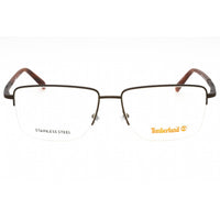 Timberland Men's Eyeglasses - Bronze/Other Rectangular Half Rim Frame | TB1773 038 ,