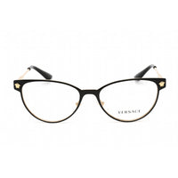 Versace Women's Eyeglasses - Black Gold Metal Oval Full Rim Frame | 0VE1277 1433 ,