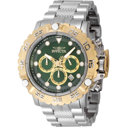 Invicta Men's Watch - Subaqua Poseidon Chronograph Green and Gold Tone Dial | 47183 ,