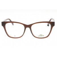 Lacoste Women's Eyeglasses - Brown Plastic Square Frame Clear Demo Lens | L2920 200 ,