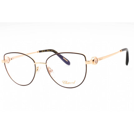 Chopard Women's Eyeglasses - Shiny Copper Gold Metal Cat Eye Frame | VCHG02S 02AM ,