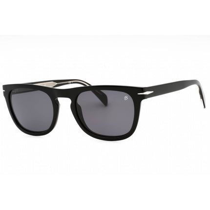David Beckham Men's Sunglasses - Black Silver Frame Grey Lens | DB 7077/S 0BSC IR ,