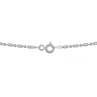 Classic Women's Chain - Rhodium Plated Sterling Silver 1+1 Bead, 20 inch | RBED-150-20 ,
