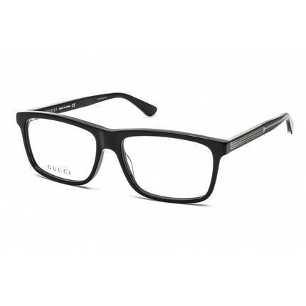 Gucci Unisex Eyeglasses - Black Plastic Rectangular Shape Full Rim Frame | GG0384O 004 ,