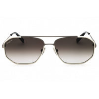 Salvatore Ferragamo Men's Sunglasses - Dark Ruthenium/White Navigator | SF303SL 026 ,