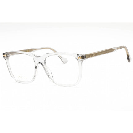 Gucci Men's Eyeglasses - Grey Plastic Square Full Rim Frame Clear Lens | GG0737O 016 ,