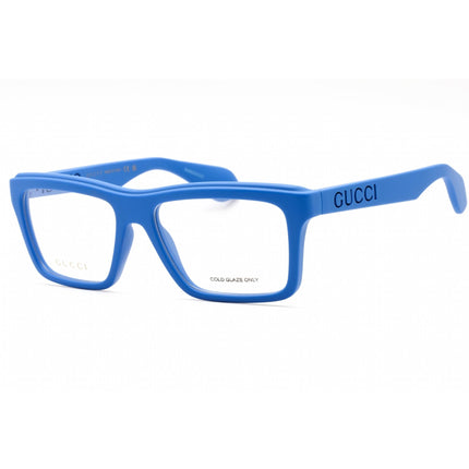 Gucci Men's Eyeglasses - Blue-Blue-Transparent Full Rim Rectangular | GG1573O 004 ,