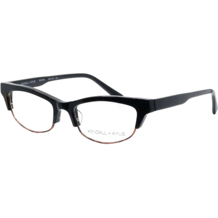 Kendall + Kylie Women's Eyeglasses - Black Acetate Frame Demo Lens | KKO170 ROWIE 1 ,
