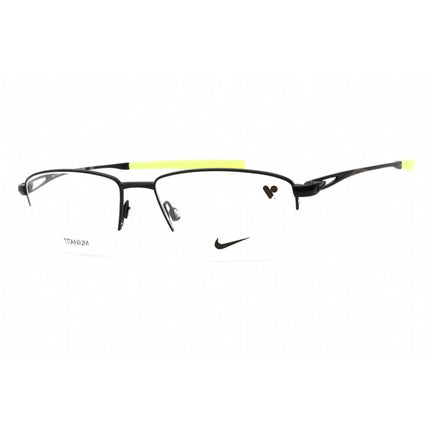 Nike Men's Eyeglasses - Satin Black Titanium Rectangular Frame | NIKE 6045 002 ,