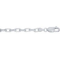 Classic Men's Chain - Rhodium Plated Sterling Silver 4.1mm Anchor, 24 inch | Q-5584-24 ,