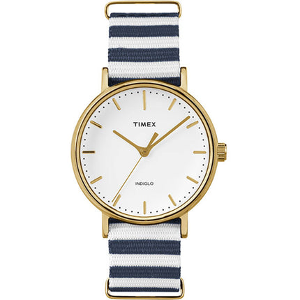 Timex Women's Watch - Weekender Fairfield Blue and White Nylon Strap | TW2P91900 ,