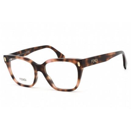 Fendi Men's Eyeglasses - Pink Havana Plastic Square Full Rim Frame | FE50055I 053 ,