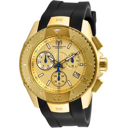 Technomarine Men's Watch - UF6 Chronograph Gold Dial Black/Dark Grey Strap | TM-617001 ,