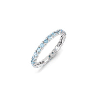 Sterling Silver Stackable Expressions Blue Topaz Ring | QSK1218 ,