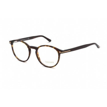 Tom Ford Unisex Eyeglasses - Dark Havana Plastic Round Full Rim Frame | FT5524 052 ,
