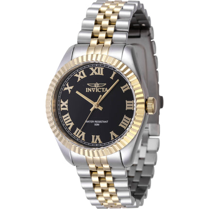 Invicta Women's Watch - Specialty Black Dial Two Tone Steel Bracelet Quartz | 47413 ,