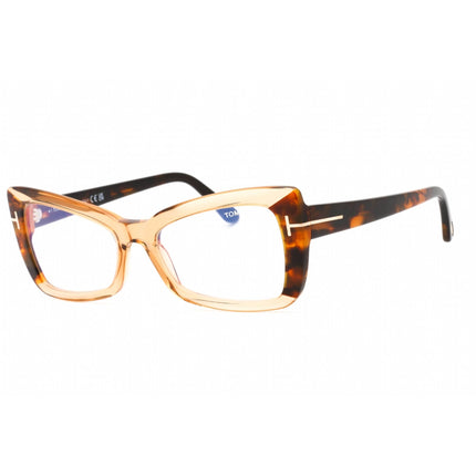 Tom Ford Women's Eyeglasses - Shiny Light Brown Plastic Cat Eye Frame | FT5879-B 045 ,