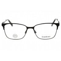Bebe Women's Eyeglasses - Jet Metal Full Rim Square Frame Clear Demo Lens | BB5155 001 ,