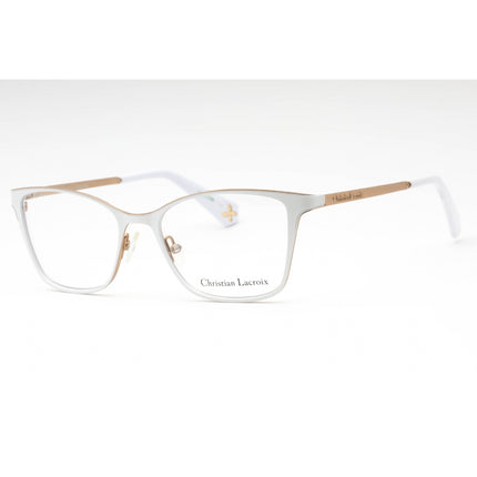 Christian Lacroix Women's Eyeglasses - White Metal Cat Eye Full Rim Frame | CL3060 802 ,