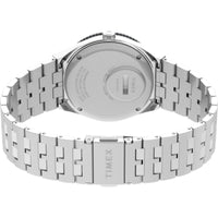 Timex Men's Watch - Q Timex GMT Black Dial Silver Tone Bracelet Quartz | TW2V38000VQ ,