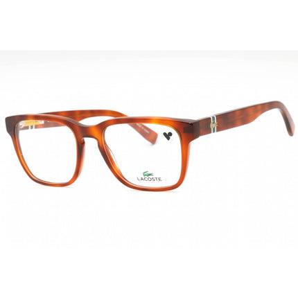 Lacoste Men's Eyeglasses - Blonde Havana Plastic Square Full Rim Frame | L2932 218 ,