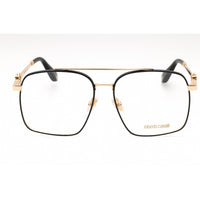Roberto Cavalli Unisex Eyeglasses - Rose Gold/Black Metal Pilot Frame | VRC028 0301 ,